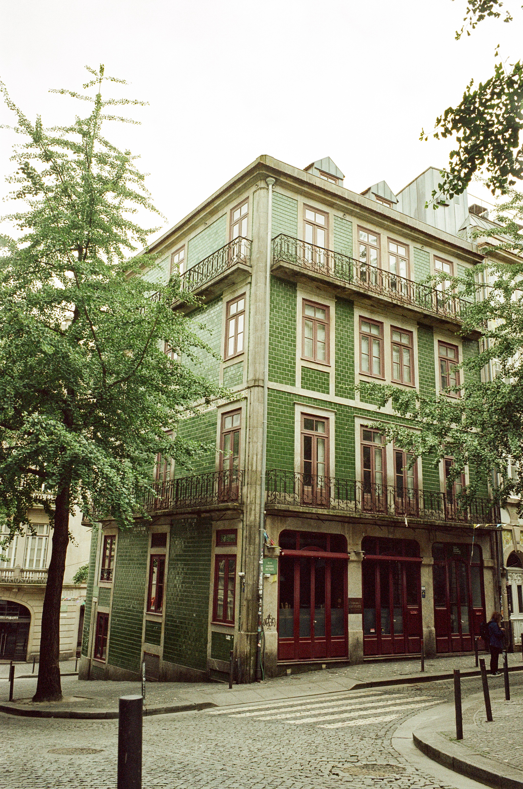 Green azulejo building, Porto